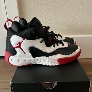 Black white and red Jordan pro RX